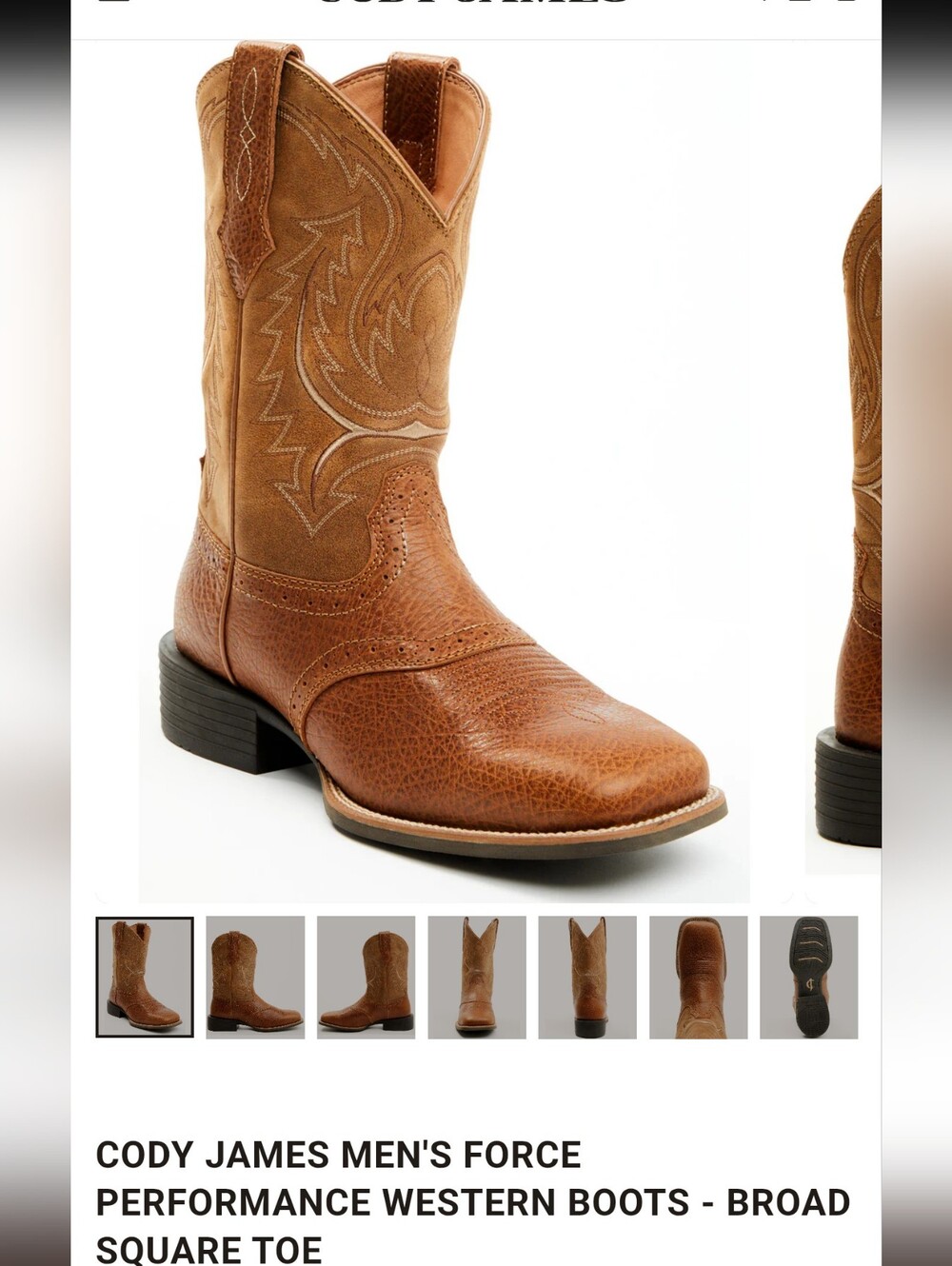 Cody James Leather Boot  Light Brown Like New 13d